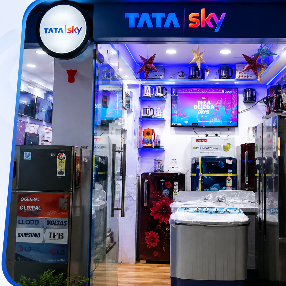Inside the Sengar Cooling Zone showroom — televisions, refrigerators, washing machines and water purifiers on display