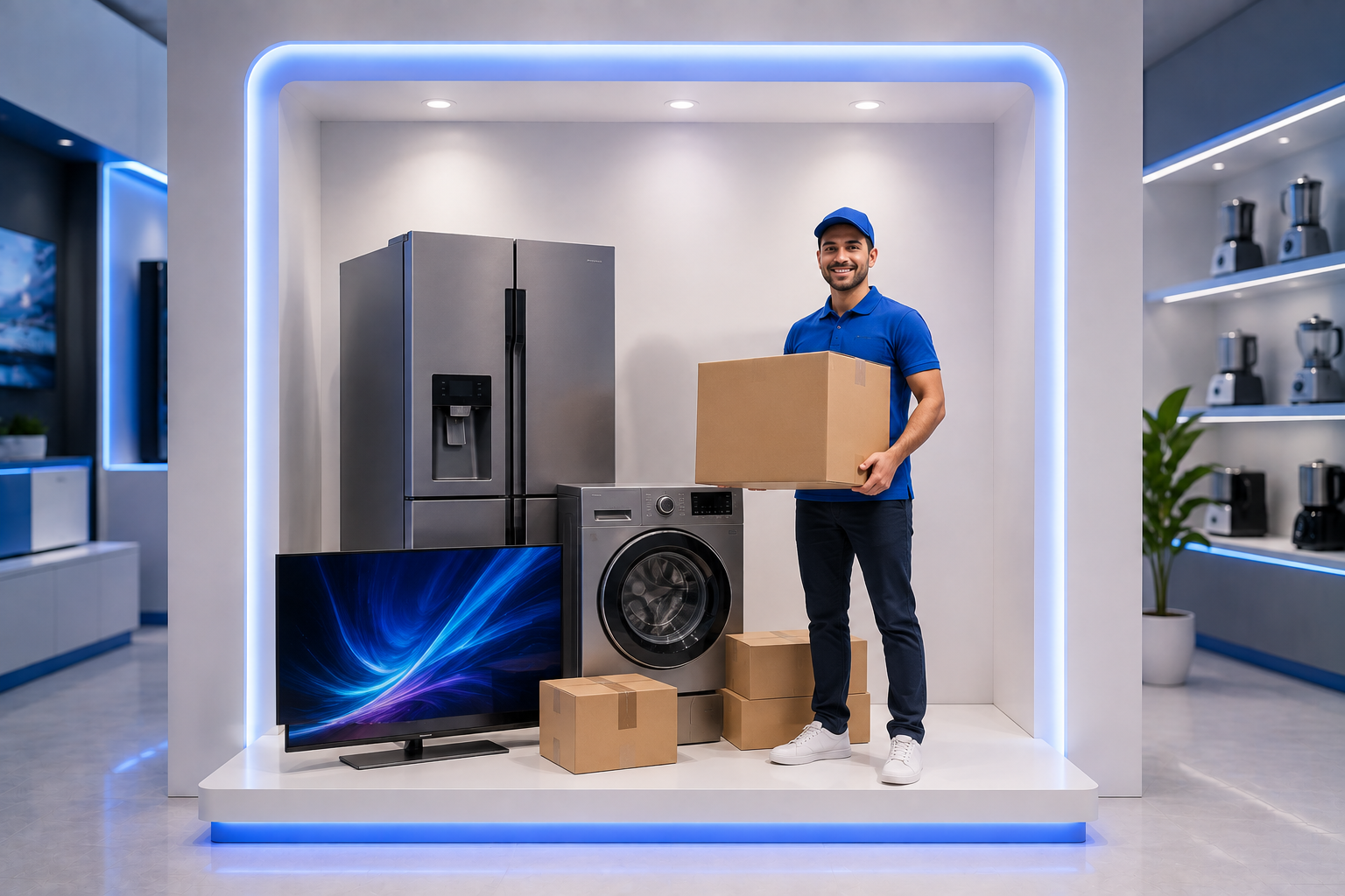 Appliance being delivered
