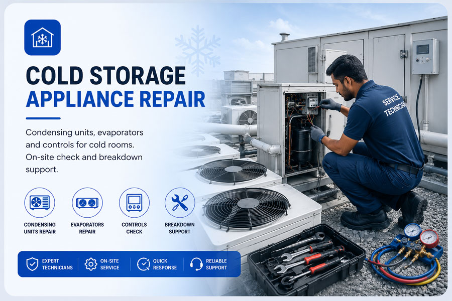 Bank of outdoor condenser units